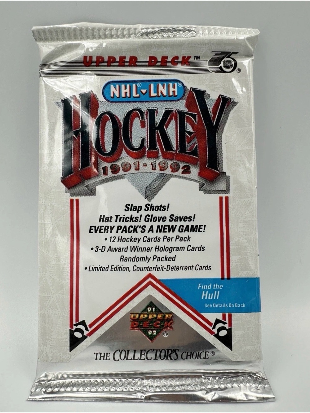 NEW SEALED 1991-92 Upper Deck NHL Hockey Card Pack - 12 Cards per pack